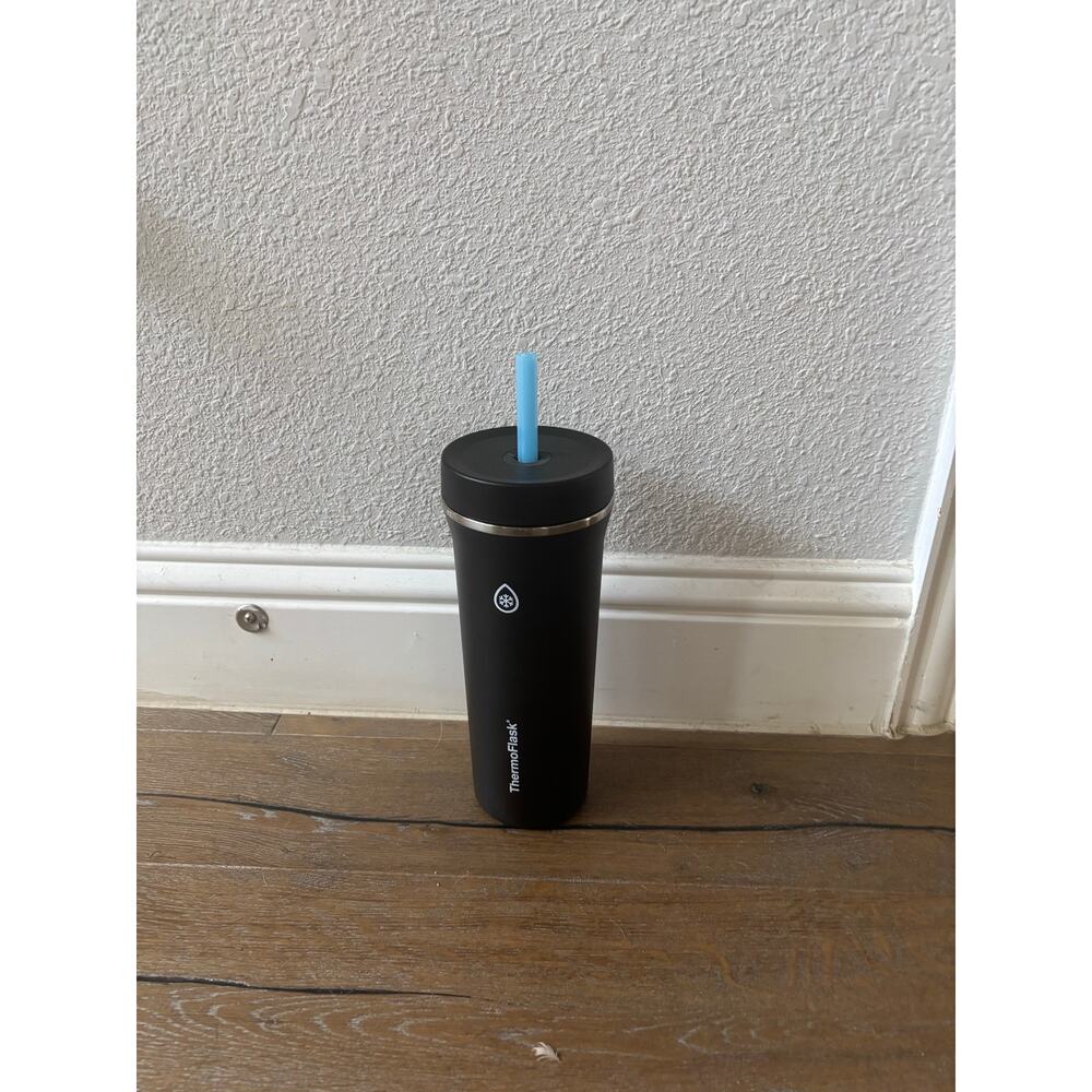 Thermoflask 32oz Insulated Standard Straw Tumbler Black